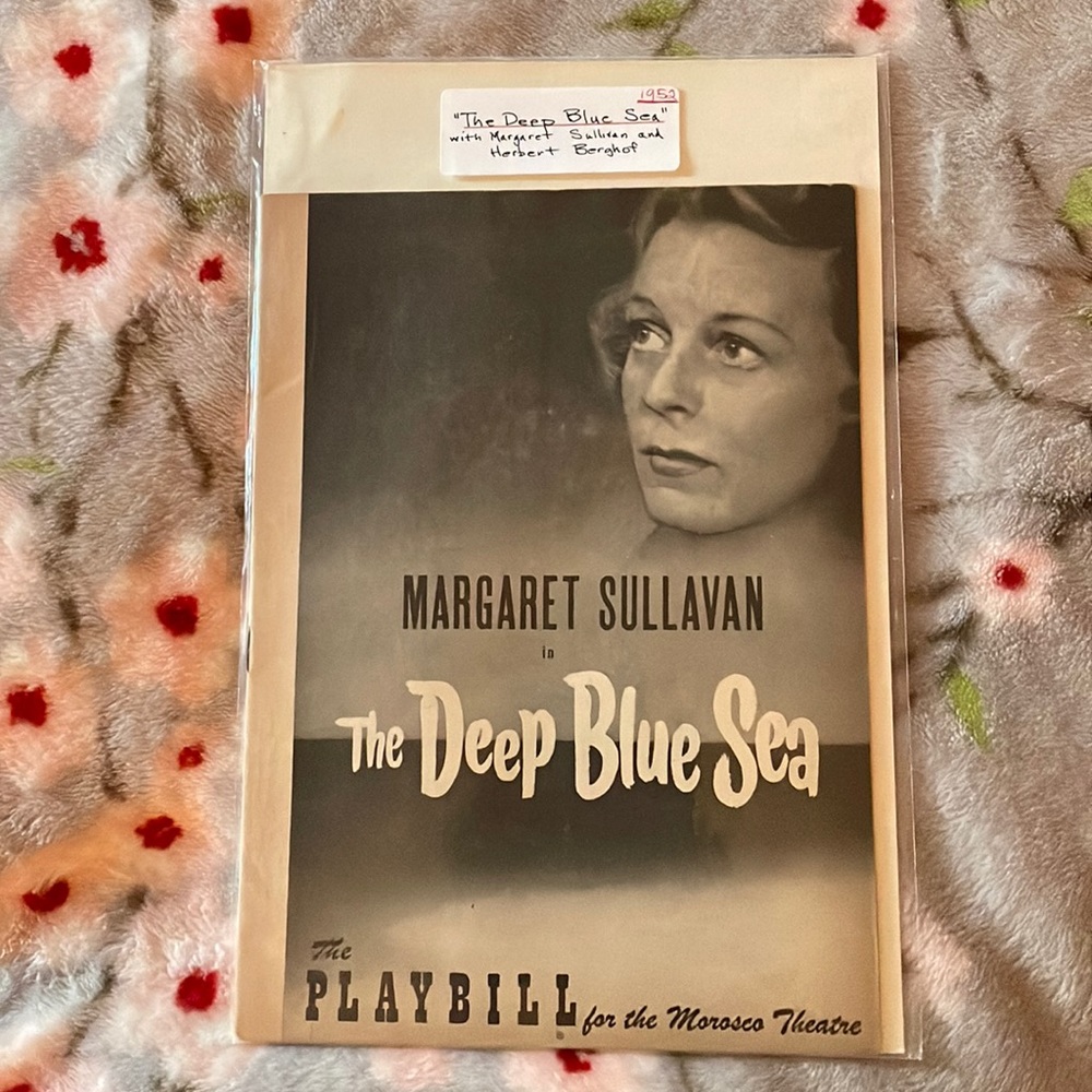 1952 The Deep Blue Sea Playbill